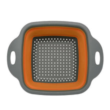 Load image into Gallery viewer, The silicone vegetable and fruit washing basket is fordable