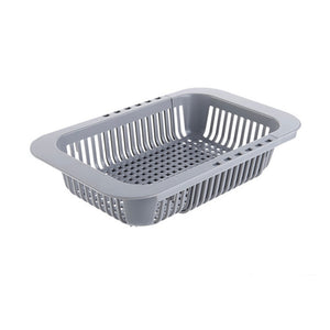 Extendable plastic basket to dry water from vegetables, fruits or anything