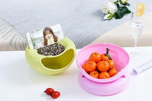 Load image into Gallery viewer, Plastic snack bowl with fruit bowl and mobile phone bracket
