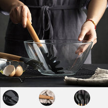 Load image into Gallery viewer, Silicone Cooking Tools with Heat Resistant Wooden Handle
