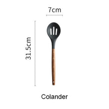 Load image into Gallery viewer, Silicone Cooking Tools with Heat Resistant Wooden Handle
