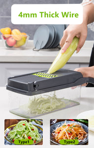 Slicer vegetables and fruits with several cutting supplements