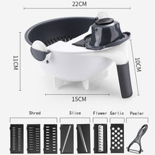 Load image into Gallery viewer, Multifunctional vegetable slicer with drain basket
